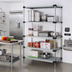 Thumbnail image #2 for Quantum 4-Shelf Solid Stainless Steel Shelving Starter Kit, 72-Inch W x 24-Inch D x 86-Inch H