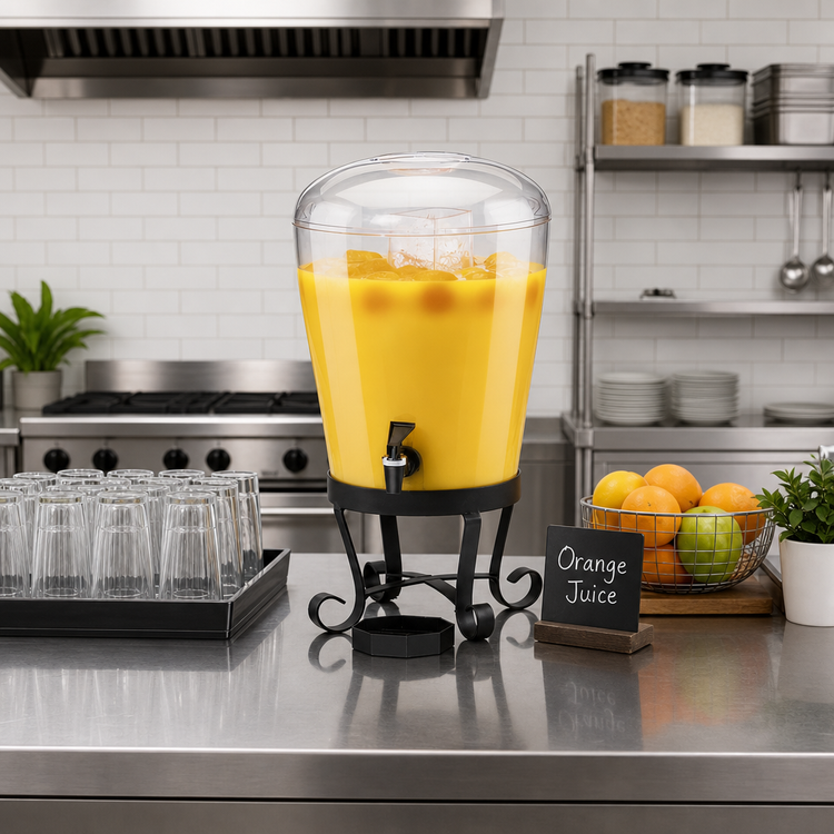Product image #2 for Classic 3-Gallon Single Beverage Dispenser with Tapered Polycarbonate Tank and Metal Base