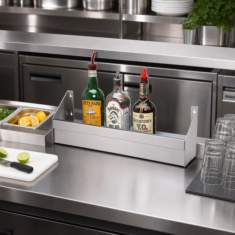 Product image #2 for Advance Tabco Underbar Basics Heavy-Duty 30-Inch Single-Tier Stainless Steel Speed Rail
