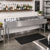Thumbnail image #2 for Underbar Basics 96-Inch Stainless Steel 4-Compartment Bar Sink and Ice Bin Combo with Left Ice Bin