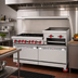 Thumbnail image #2 for American Range 72-Inch Gas Restaurant Range with 8 Open Burners, Right-Side 24-Inch Griddle/Broiler, and 2 Standard Ovens
