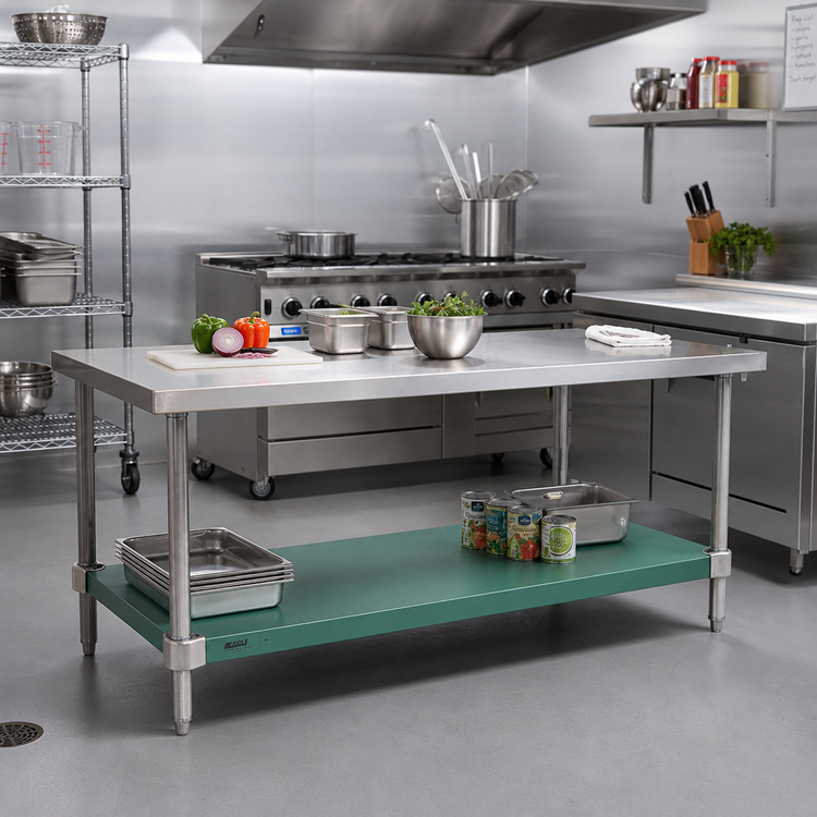 Product image #2 for Eagle Quik-Set 36 Inch x 24 Inch Flat Solid Shelf with Marine Edge and Green Epoxy Finish
