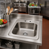 Thumbnail image #2 for BK Resources Deep Drawn 1-Compartment Drop-In Sink with 16 x 14 x 8 Inch Bowl, 18/304 Stainless Steel