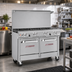 Thumbnail image #2 for Ultimate 48-Inch Commercial Gas Restaurant Range with 7 Open Burners and 2 Space Saver Ovens