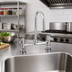 Thumbnail image #2 for Equip Commercial 8-Inch Deck Mount Mixing Faucet with 5-9/16-Inch Swivel Gooseneck and Ceramic Cartridges