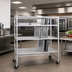 Thumbnail image #2 for Channel Manufacturing ATDR-3 Adjustable 3-Tier Mobile Aluminum Tray Drying Rack, 63