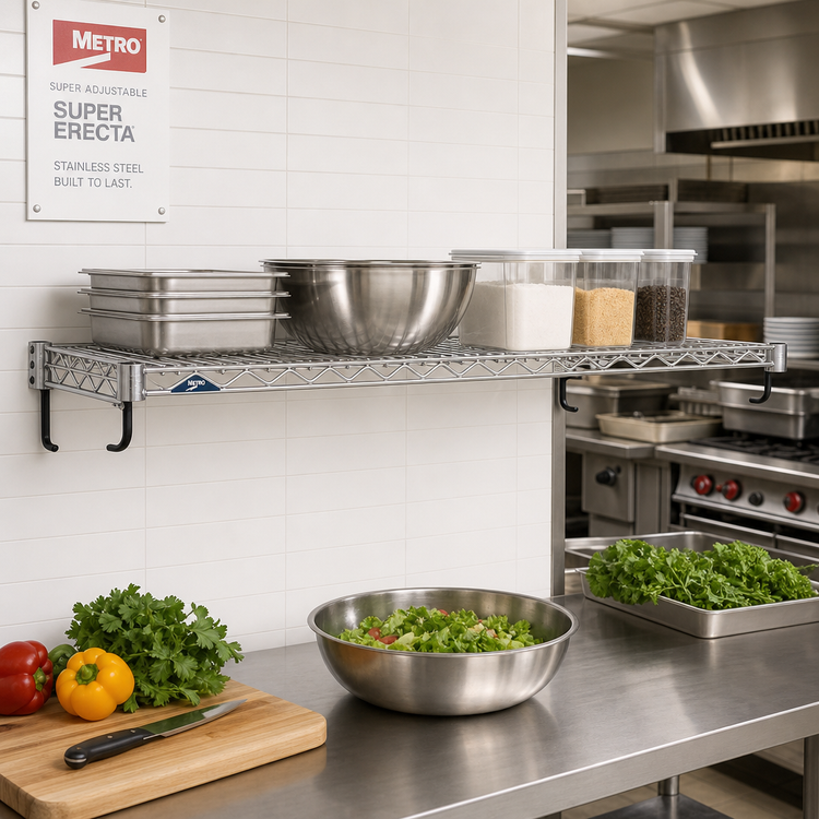 Product image #2 for Metro Super Adjustable Super Erecta 24 x 18 Inch Wire Shelf, Stainless Steel Finish
