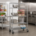 Thumbnail image #2 for Metro Super Erecta 4-Shelf Wire Stem Caster Cart, 36 x 18 x 69 Inches, Chrome, Polyurethane Casters