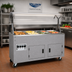 Thumbnail image #2 for Vollrath 2-Series Affordable Portable 4-Well Mobile Hot Food Station with Buffet Breath Guard Lights and Storage Doors