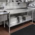 Thumbnail image #2 for Advance Tabco 102 x 24 Inch Stainless Steel Dishtable Undershelf with Adjustable Die Cast Leg Clamps