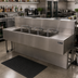 Thumbnail image #3 for BK Resources 96-Inch Four-Compartment Stainless Steel Underbar Slimline Sink with Left and Right Drainboards