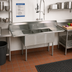 Thumbnail image #2 for 54-Inch Economy Three-Compartment Commercial Stainless Steel Sink with Left and Right Drainboards