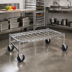 Thumbnail image #2 for Metro Super Erecta MHP35C Mobile Chrome Wire Dunnage Rack with Casters, 48 x 18 Inches, 800 lb Capacity