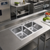 Thumbnail image #2 for Advance Tabco Smart Series™ Double Bowl Self-Rimming Drop-In Sink, 45-1/2