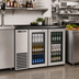 Thumbnail image #2 for True 48-Inch Two-Section Back Bar Cooler with Glass Hinged Doors and Left-Side Condensing Unit