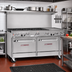 Thumbnail image #2 for Southbend Ultimate 60-Inch Gas Restaurant Range with 6 Open Burners, 24-Inch Griddle, Standard Oven, and Cabinet Base
