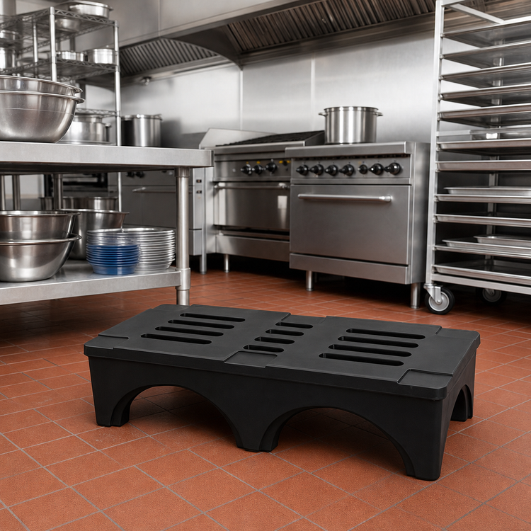 Product image #2 for Black Polyethylene Dunnage Rack, 48 x 36 x 12 Inches, 3,500 lb. Capacity