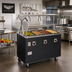 Thumbnail image #2 for Vollrath 2-Series Affordable Portable Deluxe 4-Well Mobile Hot Food Station with Breath Guard