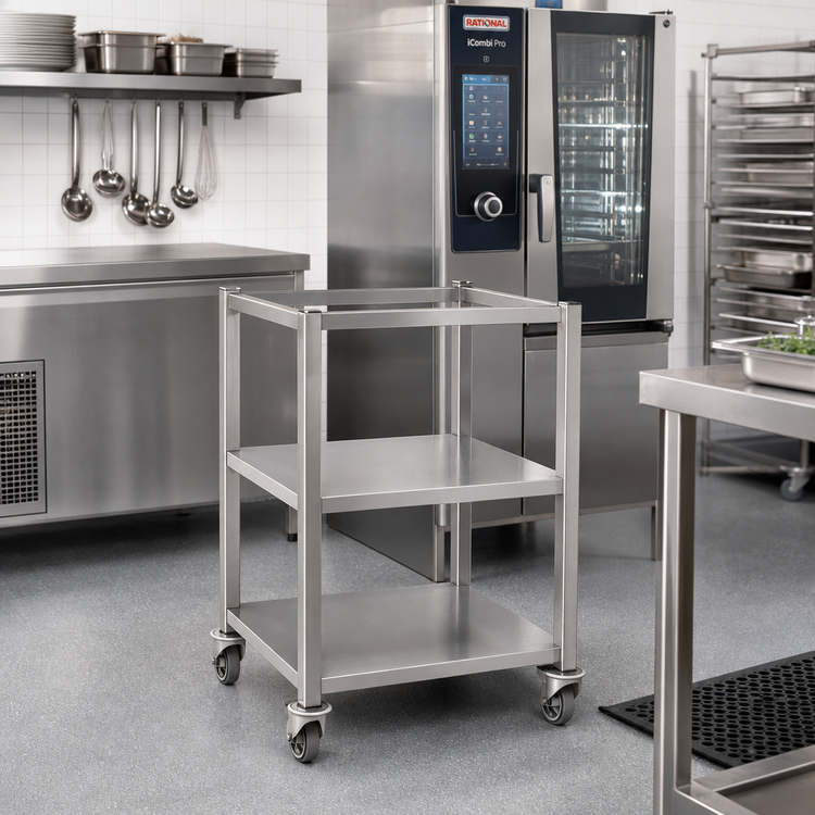 Product image #2 for RATIONAL Stand I Mobile Oven Stand for XS Cooking Systems with Swivel Casters