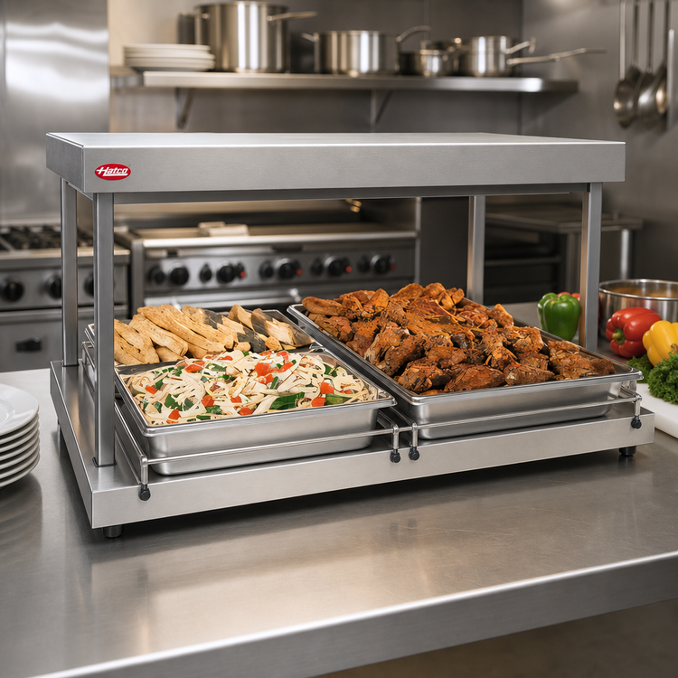 Product image #2 for Hatco Glo-Ray Free-Standing Heated Shelf, 30 Inch W x 15.5 Inch D, Stainless Steel Top