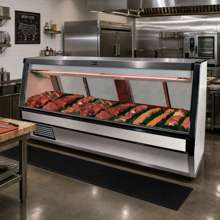 Product image #2 for Howard-McCray 40E Series 12-Foot Red Meat Service Case, Remote Refrigeration, Stainless Steel, LED