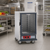 Thumbnail image #2 for Metro C5 1 Series Mobile Half-Height Non-Insulated Heated Holding Cabinet with Clear Door and Universal Slides