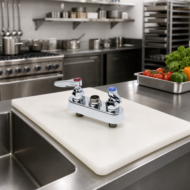 Product image #2 for T&S Brass B-1110-LN 4-Inch Centers Deck-Mount Workboard Faucet, Less Nozzle