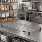 Thumbnail image #2 for Eagle Group Valu-Master QA2154V Quad-Adjust Wire Shelf, 54"W x 21"D, 600 lb, Pewter Gray Epoxy Case of 2