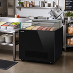 Thumbnail image #3 for Turbo Air TOS-30NN-W(B) Open Display Sandwich & Cheese Merchandiser Deli Case, 30-1/4" Wide, Straight Glass, Self-Contained