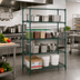 Thumbnail image #3 for Metro Super Erecta Super Adjustable Metroseal 3 Green Epoxy-Coated Wire Shelving Starter Unit, 36W x 24D x 63H, 4 Shelves