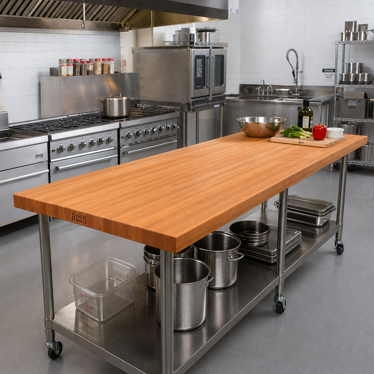 Product image #2 for Boos Block American Cherry Edge Grain Kitchen Countertop, 120 x 32 x 1-1/2 Inch, Penetrating Oil Finish