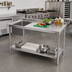 Thumbnail image #2 for 72-Inch x 24-Inch Stainless Steel Left Sink Work Table with Prep Sink and Undershelf