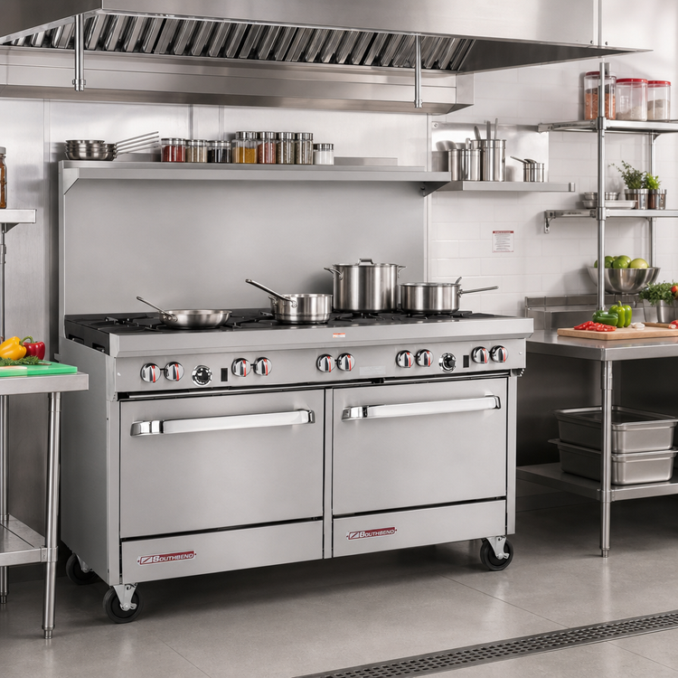Product image #2 for Southbend S-Series 60-Inch Gas Restaurant Range with 10 Open Burners and 2 Standard Ovens