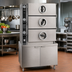Thumbnail image #2 for Crown GC-2 Two Compartment Gas Pressure Steamer with Cabinet Base