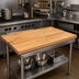 Thumbnail image #2 for John Boos Appalachian Red Oak Island Countertop with Blended Edge Grain, 36 x 30 x 1-1/2 Inches, Varnique Finish