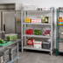 Thumbnail image #3 for Cambro Camshelving Premium 4-Shelf Solid Add-On Polymer Shelving Unit, 21 Inch Deep x 54 Inch Long x 64 Inch High, Speckled Gray