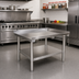 Thumbnail image #2 for Premium 30-1/2 Inch x 30 Inch Stainless Steel Equipment Stand with Adjustable Undershelf
