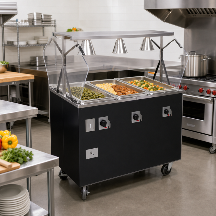 Product image #2 for Vollrath 2-Series Affordable Portable™ Deluxe 4-Well Mobile Hot Food Station
