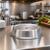Thumbnail image #2 for Round Stainless Steel Satin Finish Plate Cover for 8-15/16