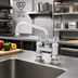 Thumbnail image #2 for T&S Brass Double-Handle 4-Inch Centers Deck-Mount Pantry Mixing Faucet with 8-Inch Swing Nozzle