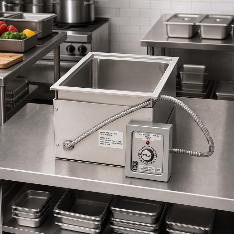 Product image #2 for Wells Top-Mount Drop-In Electric Hot Well Food Warmer with 1 Full-Size 12 x 20-Inch Opening