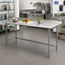 Thumbnail image #2 for Advance Tabco 144-Inch x 24-Inch 16 Gauge 304 Stainless Steel Work Table with 1-1/2-Inch Rear Up-Turn