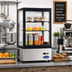 Thumbnail image #2 for Atosa DSRC-28 Countertop Refrigerated Display Case, 2.8 Cu. Ft., 4-Sided Glass, Stainless Steel, 115V