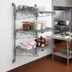 Thumbnail image #2 for Quantum Wall-Mounted Cantilever Starter Unit with 3 Wire Shelves, 54-Inch Posts, Gray Epoxy Finish