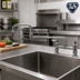 Thumbnail image #2 for T&S Brass B-0246 Deck-Mount Mixing Faucet with 15-Inch Double-Joint Swing Nozzle, 8-Inch Centers