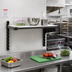 Thumbnail image #2 for Cambro Camshelving Elevation Wall-Mounted Solid Add-On Shelf Kit, 18 x 36 Inches, Brushed Graphite