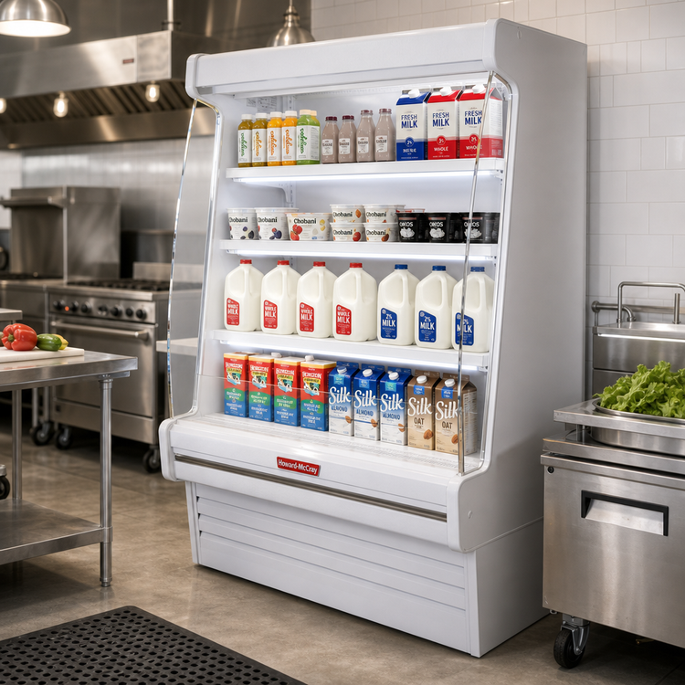 Product image #3 for Howard-McCray Ovation Series 51-Inch Dairy Open Merchandiser, Self-Contained, LED, Vertical Case