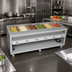 Thumbnail image #2 for Thurmaduke TEHF-88PG Mobile 6-Pan Electric Hot Food Unit, 88 Inches Wide