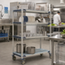 Thumbnail image #3 for MetroMax i 48-Inch Wide Mobile 4-Tier Drying Rack Unit with 2 Drop-Ins and Tray Rack