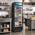 Thumbnail image #2 for KoolMore 24-Inch One-Section Glass Door Merchandiser Refrigerator, 12 Cu. Ft., Black, Bottom-Mount